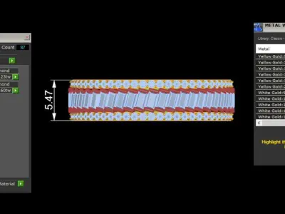 Luxury Baguette Cut Eternity Band Ring Jewelry Design 6008 3D print model