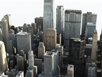  Manhattan Low Poly City Pack – Lower Manhattan + Midtown Section 
