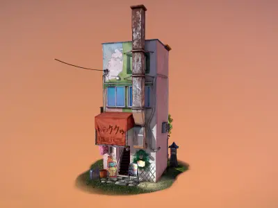 Tokyo Storefronts Low-poly 3D model