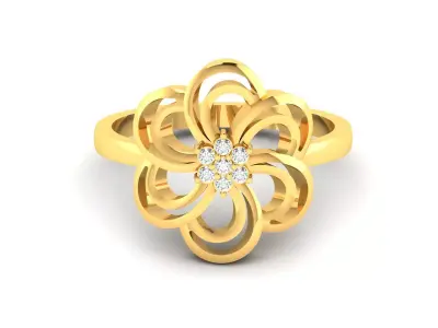 Diamond Ring For Women 3d Print Model 3D print model 29