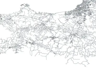 Trinidad and Tobago Road Network and Streets 3D model