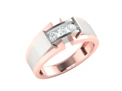 Mens Ring  Render 3dm STL OBJ FBX Details 3D print model 2