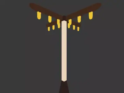 Light Post Free low-poly 3D model purchase