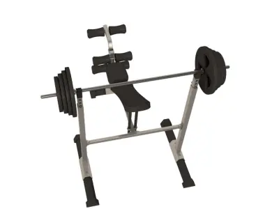 Press Bench barbell collection 3D model