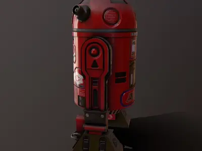 Droid v3 Low-poly 3D model