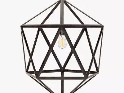 Steel Polyhedron Pendant 3D model