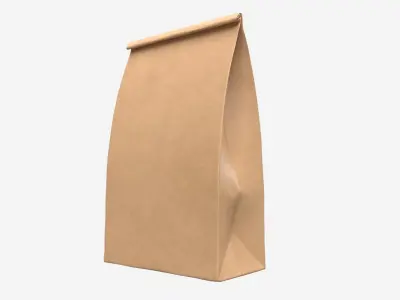 Paper bag packaging 03 3D model