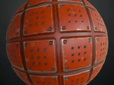 Sci-Fi Tech Modular Metal Panel PBR Seamless Texture