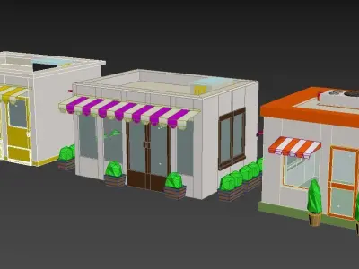 Anim Shops for Games AR VR Environments 3D model