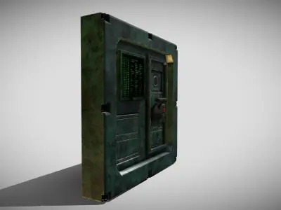 Sci-fi Panel Element Low-poly 3D model 3