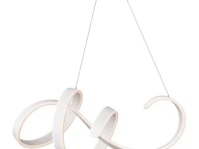 Spiral LED Wave Ceiling 3D model