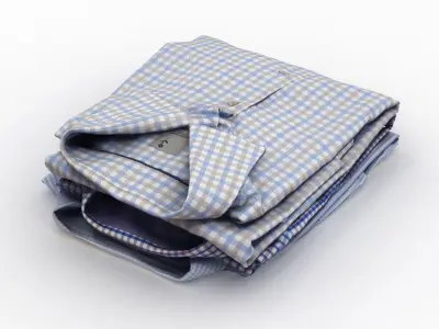 Folded Shirt Pile 002 3D model