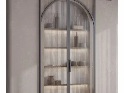 79 Wall Panel Arc with sliding doors 3D model