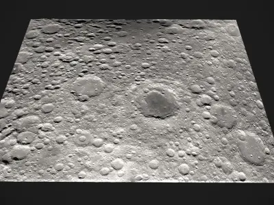 Moon Surface Low-poly 3D model