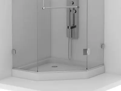 Vigo Piedmont With Left Drain Base Shower 3D model