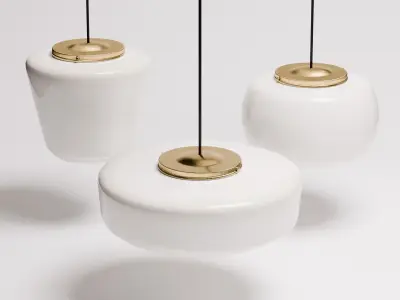 Pendant Lights Set 01 Low-poly 3D model