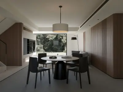 Modern living room dining room 3D model purchase