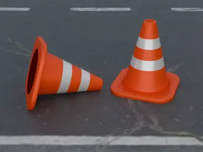 Traffic Cone Classic 3D model