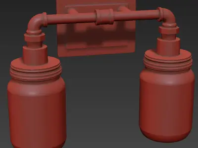 Wall Light 3D model 4