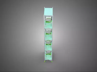 STACK VERTICAL GARDEN TOWER FRAME ROTARY HYDROPONIC PLANT FARM 3D model