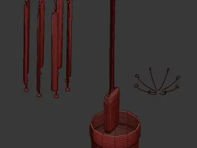 NOUT 5 LANTERNS GOLD PENDANTS 3D model