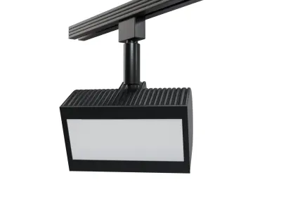 Wall Wash Black LED Track Light PBR 3D model