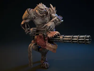 Biochemical Monster 08 Low-poly 3D model