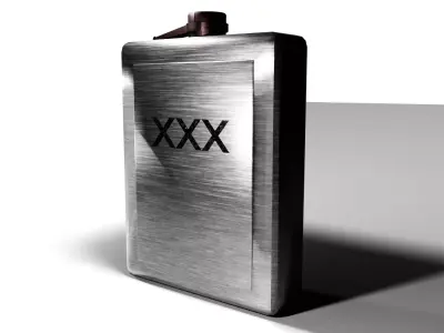 Spy Flask Low-poly 3D model