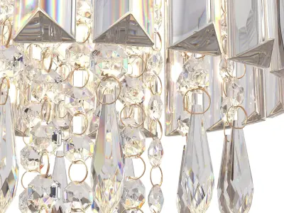  Nobranded Mini Crystal Chandelier Flush Mount Ceiling Light 3D model