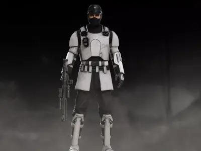 ISB Tactical Trooper Low-poly 3D model