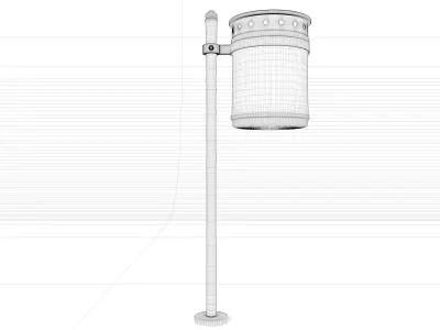 Street Trash bin 3D model