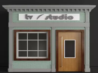 Children playhouse Tv studio for kids 3D model