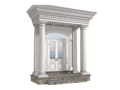Main Entrance to the house Classic Porch 3D model