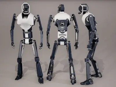 Robot 4 Low-poly 3D model