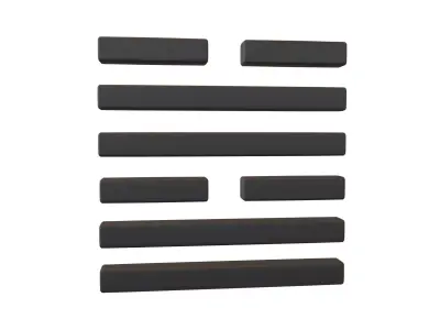 I Ching Hexagrams 58 dui v1 001 Low-poly 3D model