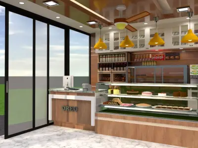 Bakery Shop Interior  3D model