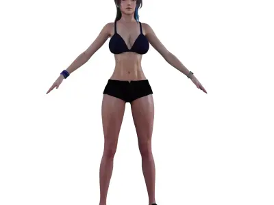 Shandy Bartender Low-poly 3D model