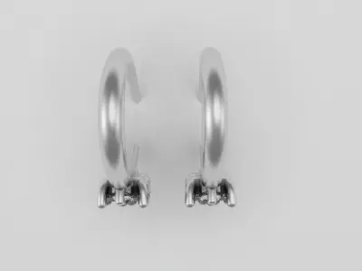 Earrings ready for print 3D print model