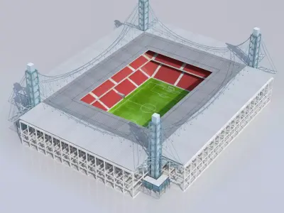 RheinEnergieStadion Cologne Euro 2024 Low-poly 3D model