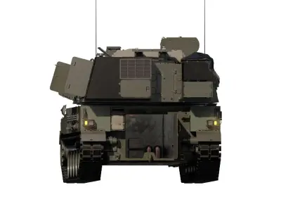 norwegian k9 vidar self-propelled howitzer 3D model