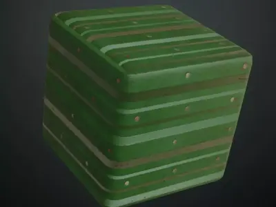 Green Steel Container PBR Seamless Texture