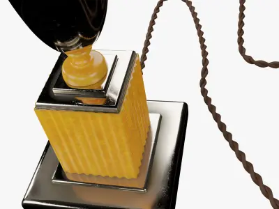 Art Deco Nickeled table lamp 3D model