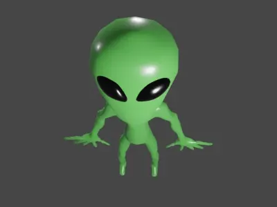 ET Alien - UFO - Extraterrestrial - Compatible with Mixamo  3D model