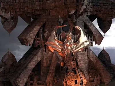 Dantes Inferno Maze structures architecture 3D model