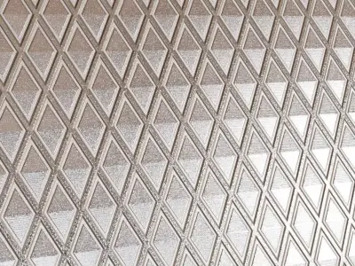 Silver Metal Pattern Diamond PBR Seamless Texture