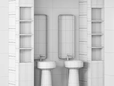 Bathroom Furniture Composition 03 3D model