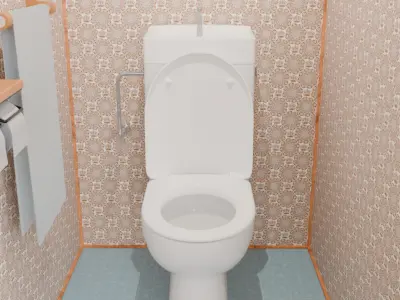 Simple restroom 3D model