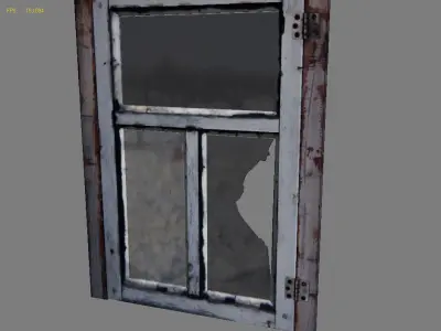 Window 8 wooden Low-poly 3D model