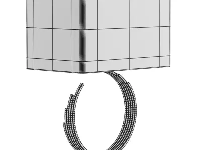 Riley Silver Leaf Table Lamp Low-poly 3D model