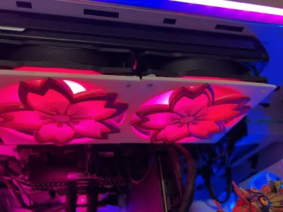 Sakura Cherry Blossom Fan cover 120mm 3D print model